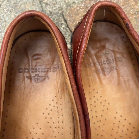 Dockers Brown Leather Slip-On Loafers - Picture 4 of 8
